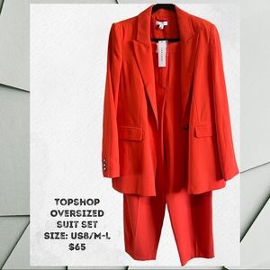 TOP SHOP OVERSIZED SUIT SET